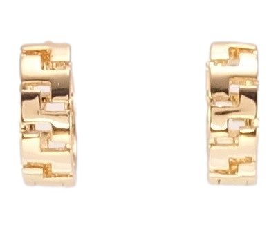 

Серьги Xuping Позолота 18K колечки "Декоративный плетенный орнамент"