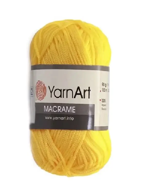 

Пряжа YarnArt Makrame Ярнарт Макраме 100% полиэстер, Турция 142- желтый
