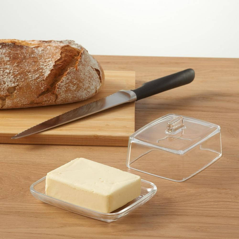 

Масленка IKEA VITROCKA, прозрачное стекло, масляница, Прозрачный
