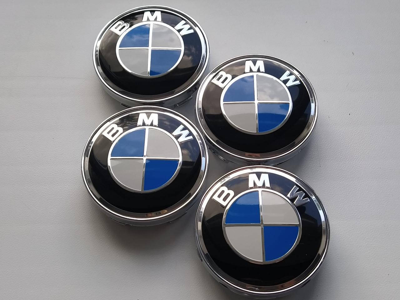 

Колпачки заглушки в литые диски BMW 60/56/10 мм. Бело-синие Хром.основа