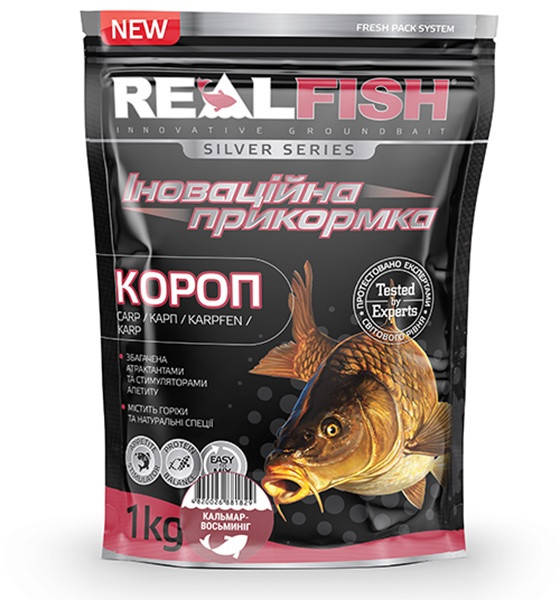 

Прикормка REAL FISH Короп (кальмар - осьминог) 1кг.