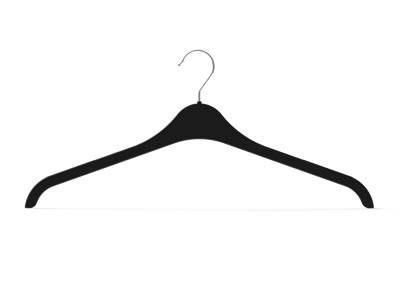 

Прочные вешалки 47см плечики тремпеля из двойного пластика, Черный