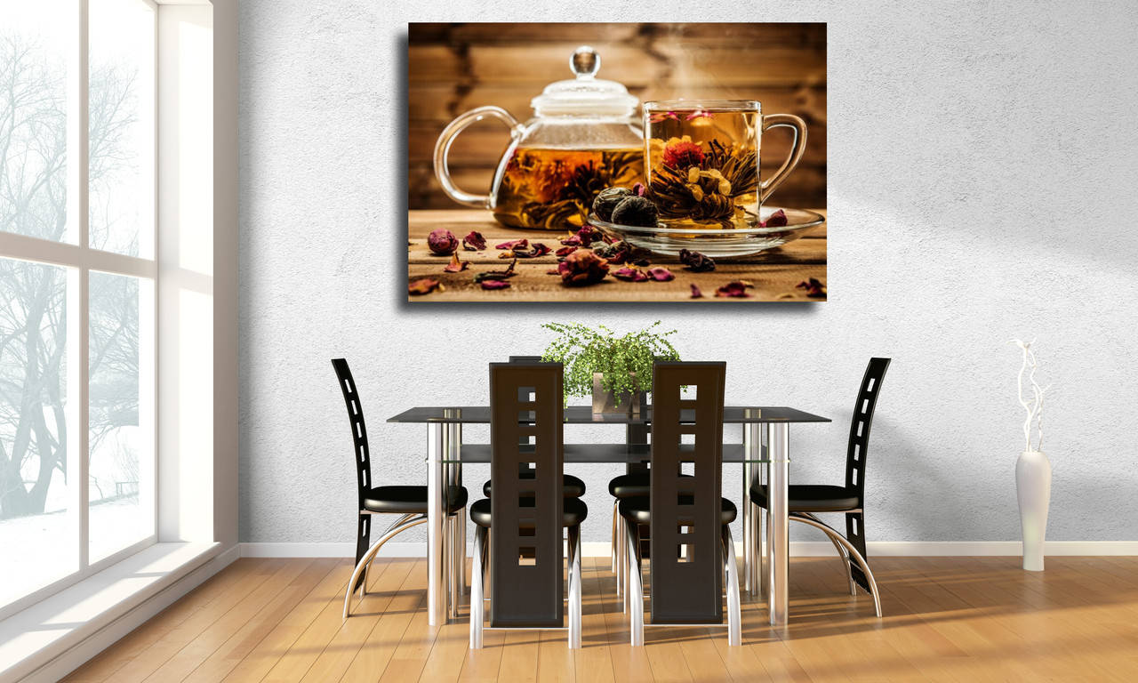 

Картина для кухни на холсте "Заварной зеленый чай