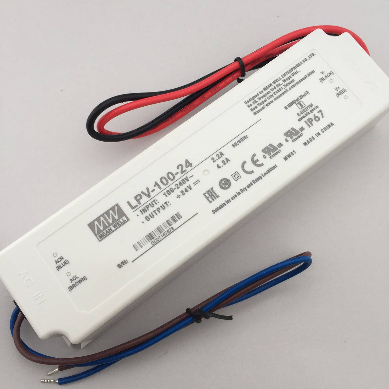 

Блок питания для светодиодной ленты 24В 100Вт MEANWELL LPV-100-24. Драйвер для светодиодной ленты