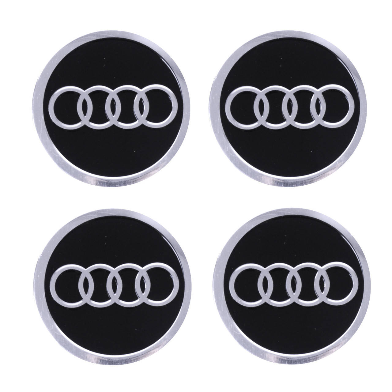 

Наклейка черная с логотипом Audi для колпаков 60мм, 4шт