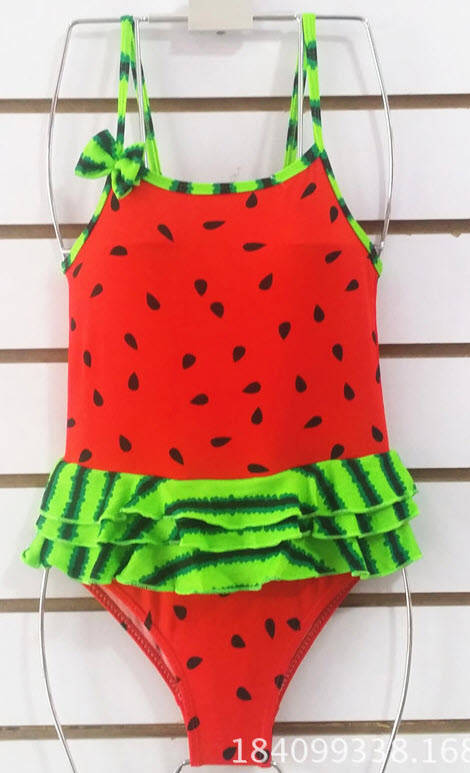 

Оригинальный детский слитый купальник Арбуз