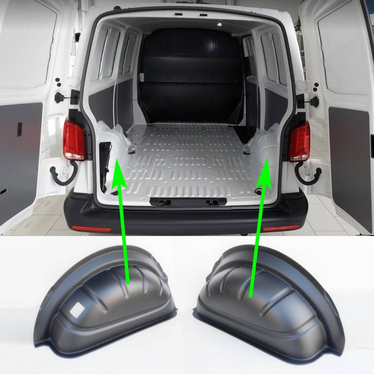 

Пластиковые защитные накладки на внутренние колесные арки для Volkswagen T5 / T6 / T6.1 L2 (Long) 2003-2022, Черный