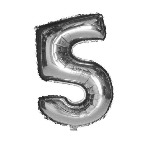 

Шар фольгированный Flexmetal цифра 5 серебро 90 см