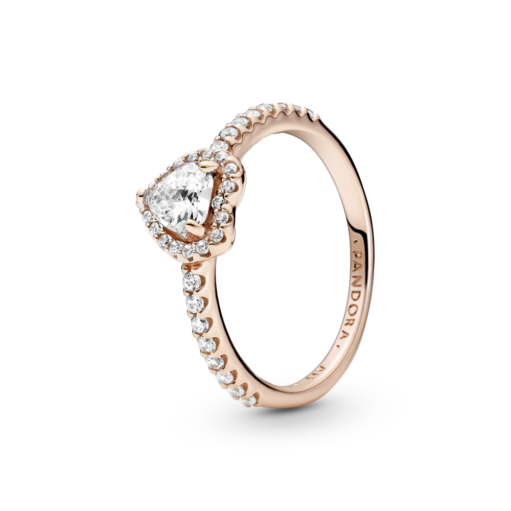 

Серебряное кольцо Pandora Rose "Блестящее прозрачное сердце" 188421C02