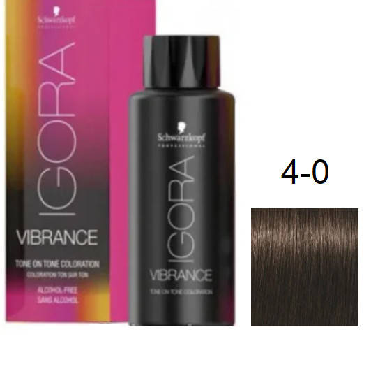 

Краска для волос Schwarzkopf igora Vibrance безаммиачная 4-0 Средне-коричневый 60 мл