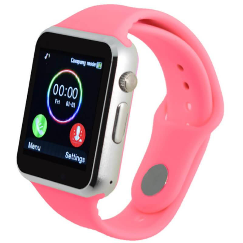

Смарт часы А1 Часы телефон Smart Watch A1 со слотом под SIM карту Умные часы розовые