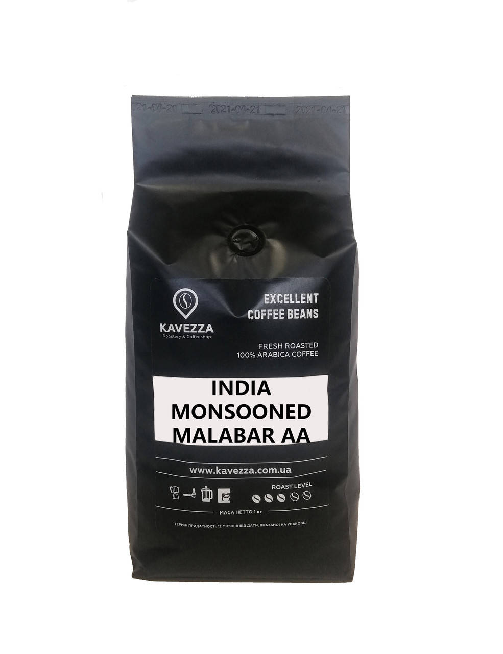 

Індія Монсунд Малабар АА (India Monsooned Malabar AA), 1 кг (100% арабіка)