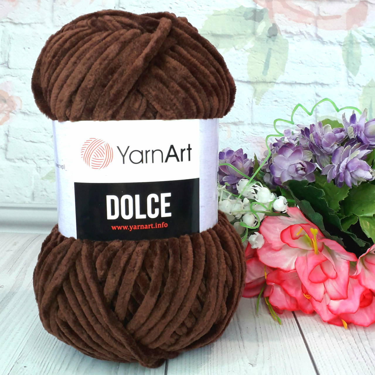 

Плюшева пряжа YarnArt Dolce (Ярнарт Дольче), шоколад