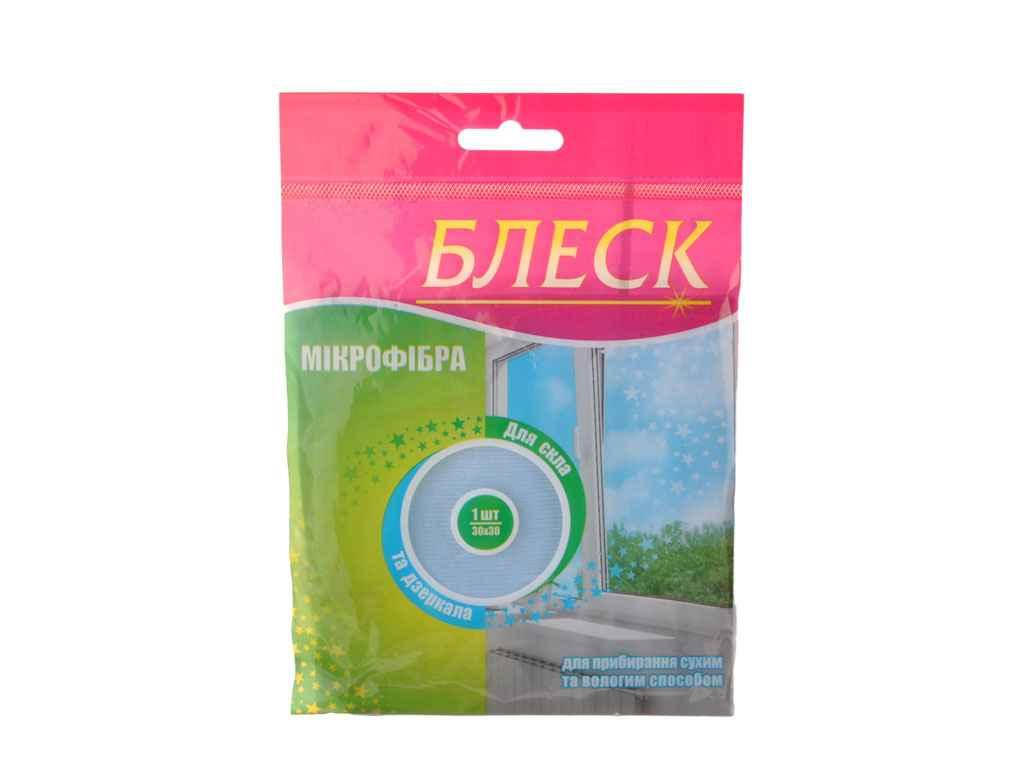 

Салфетка микрофибра для стекла Блеск 30*30см 1шт/уп