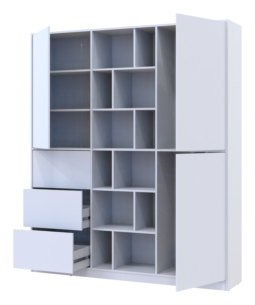 Шафа для одягу Doros Морган Білий ДСП/Шухляди 180х38.5х210 (42002246) 3