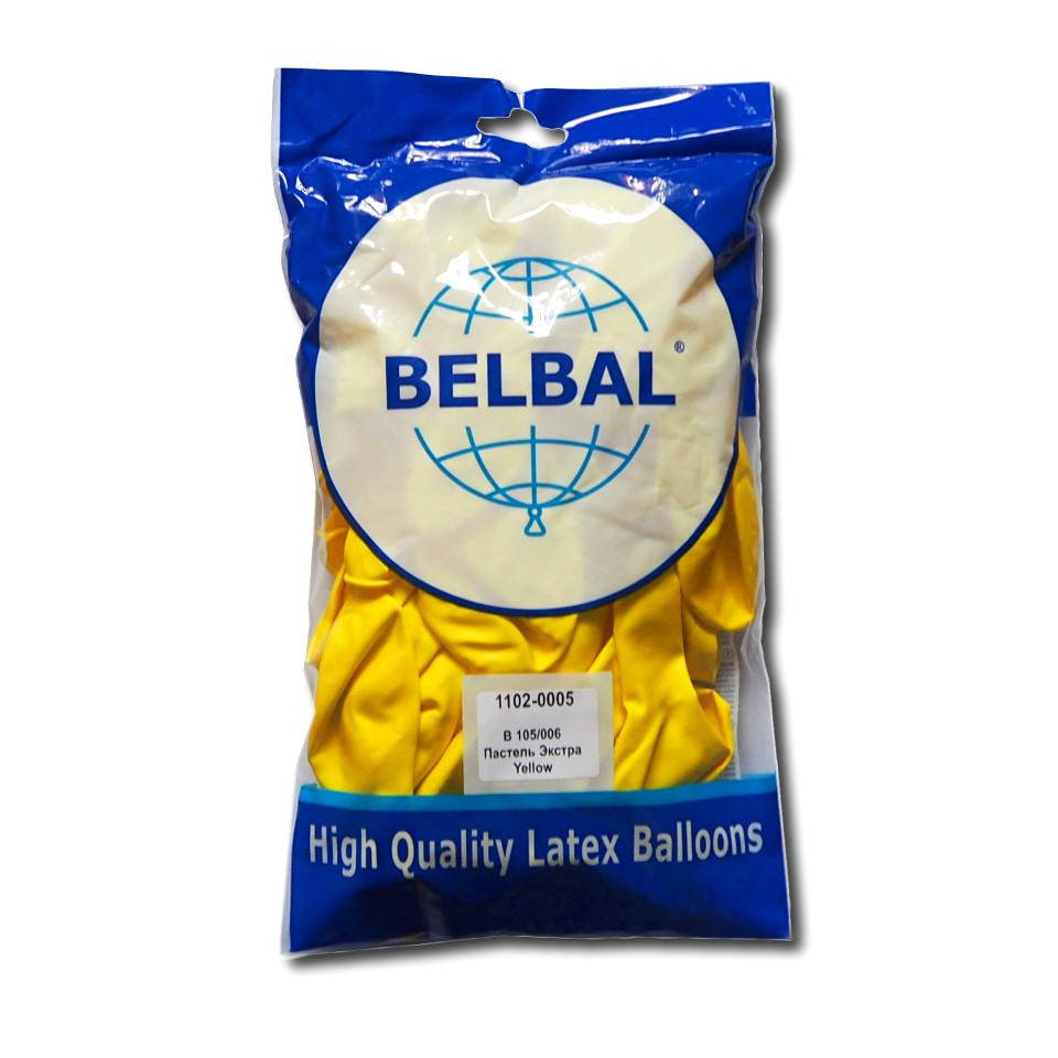 

Воздушные шары Belbal пастель 12"(30 см) желтый 50 шт