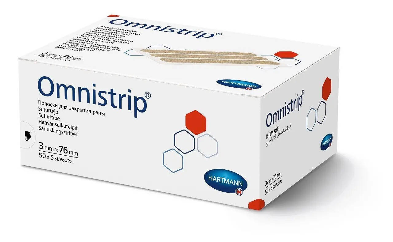 

Полоски для бесшовного закрытия ран Omnistrip 3мм x 76мм 5шт / Омнистрип
