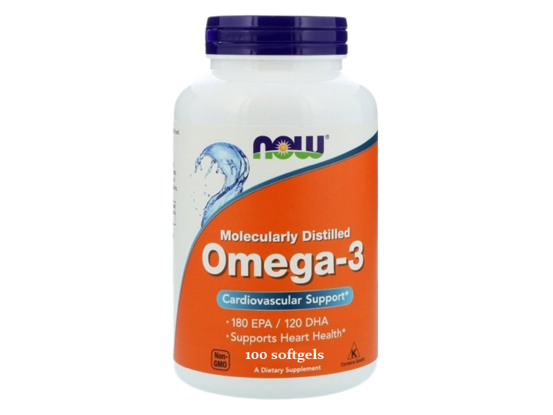 

Омега-3, Omega-3, Now Foods, 100 капсул