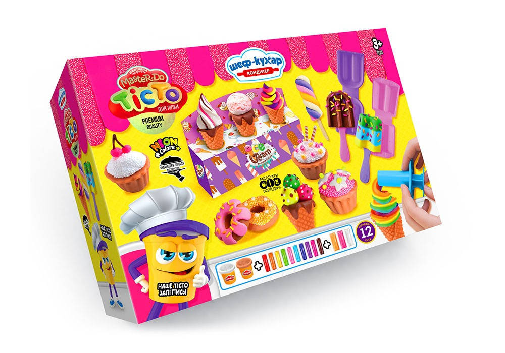 

Набор теста для лепки "Master Do" Кондитер средний Danko Toys, Разные цвета