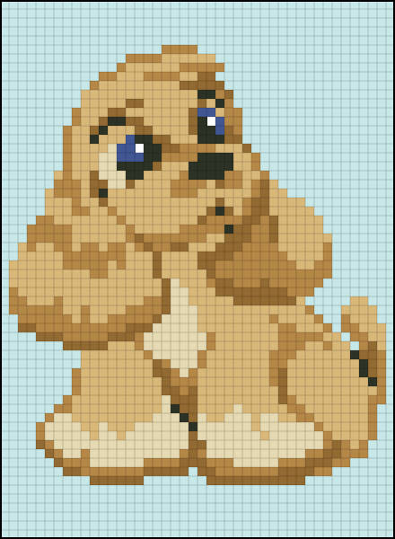 

АМД-109. Алмазная мозаика детская Кокер-спаниэль. 10х15см