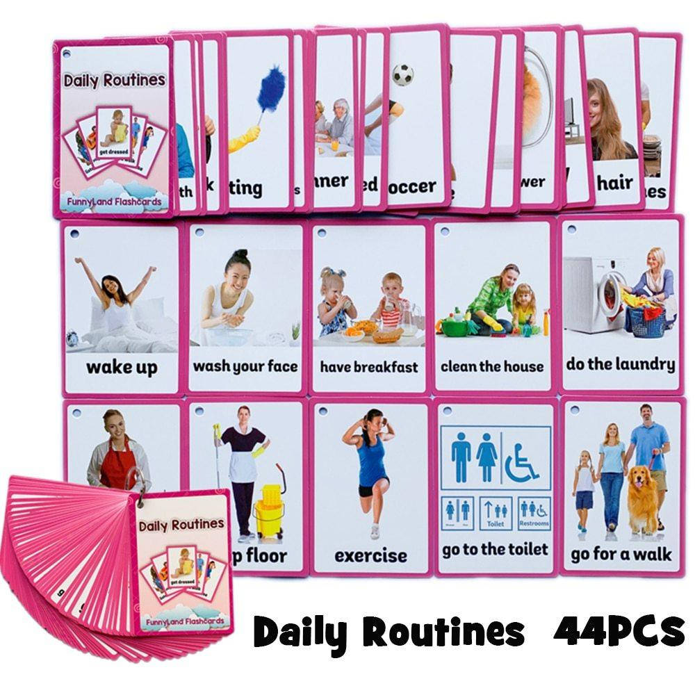 

Флеш-картка Flashcards Daily Routines англійською мовою