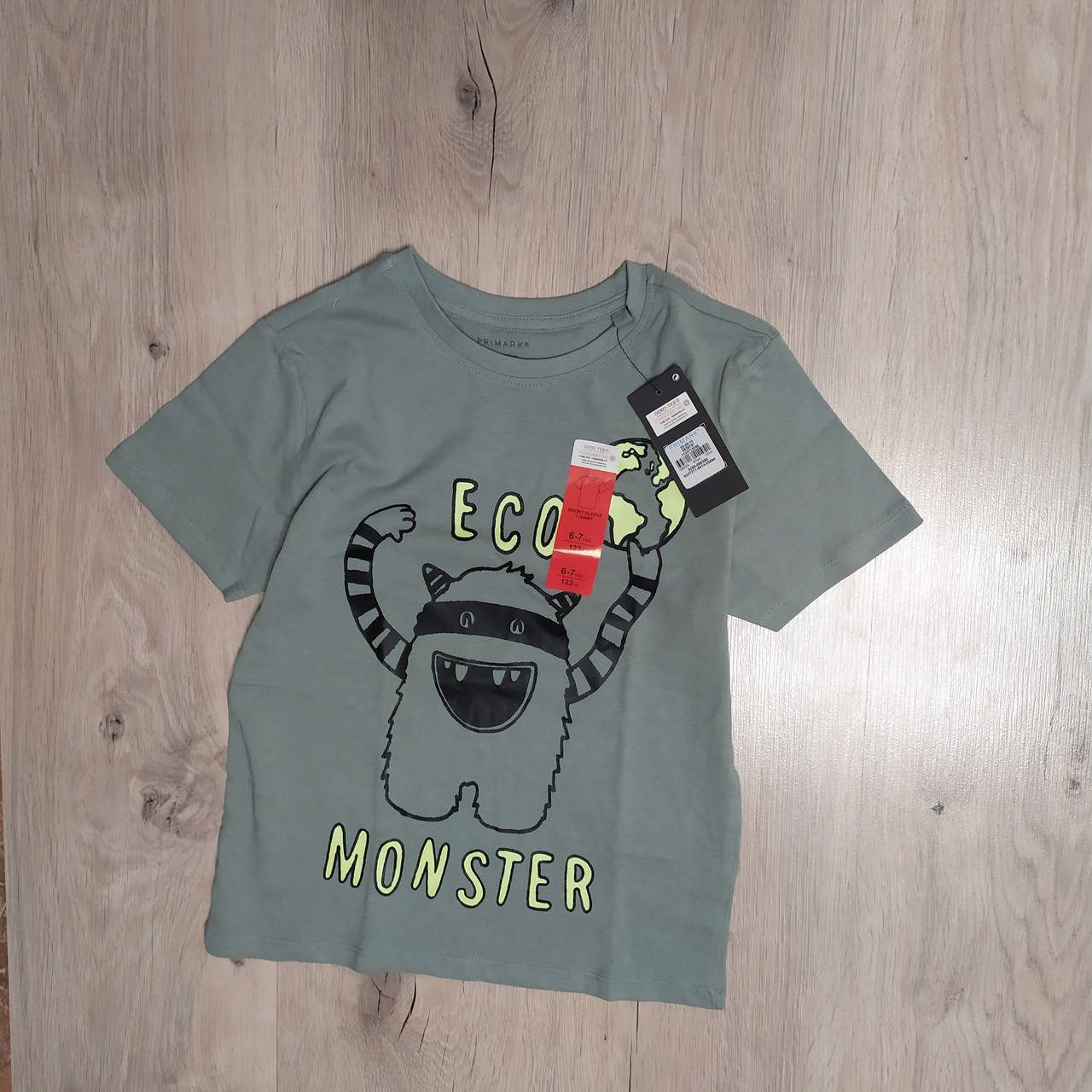 

Футболка для мальчика хаки Monster Primark р.122см