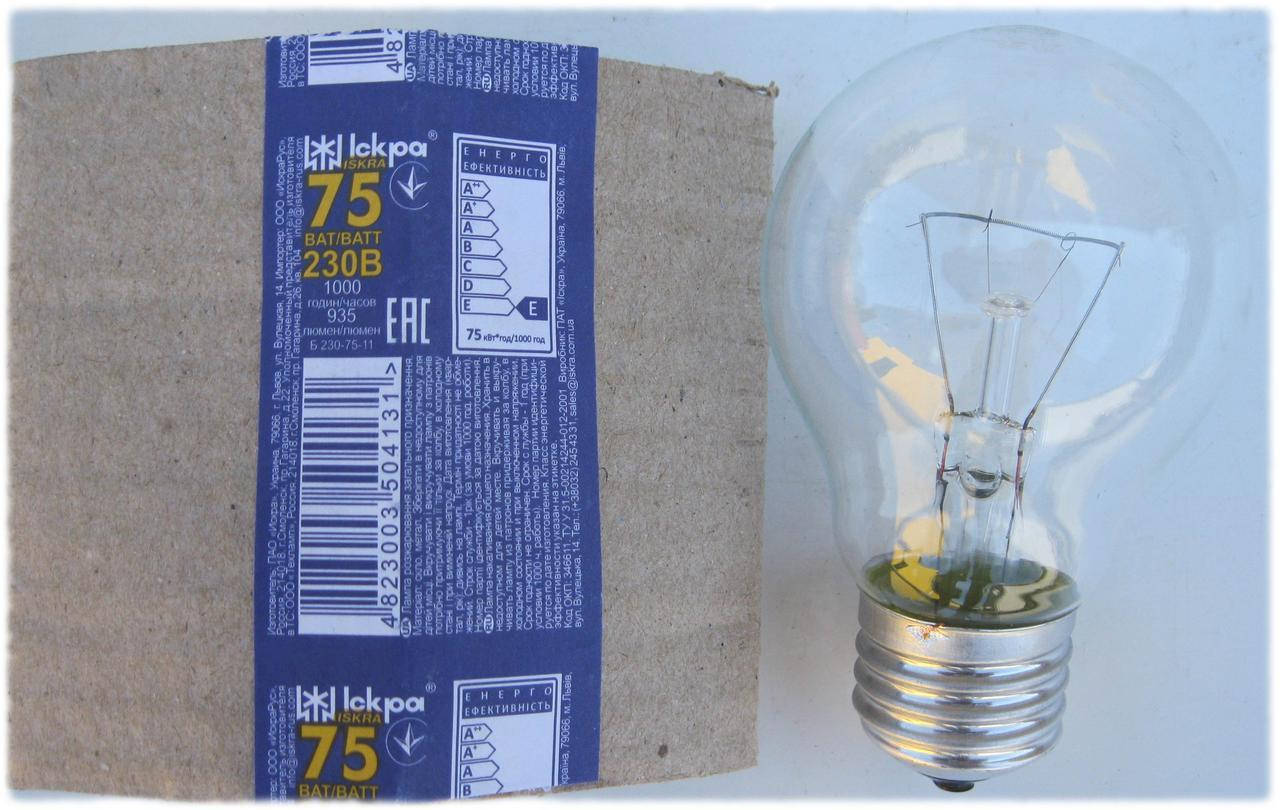 

Лампа накаливания (ЛОН) 75 Вт цоколь Е27 "Искра" Львов