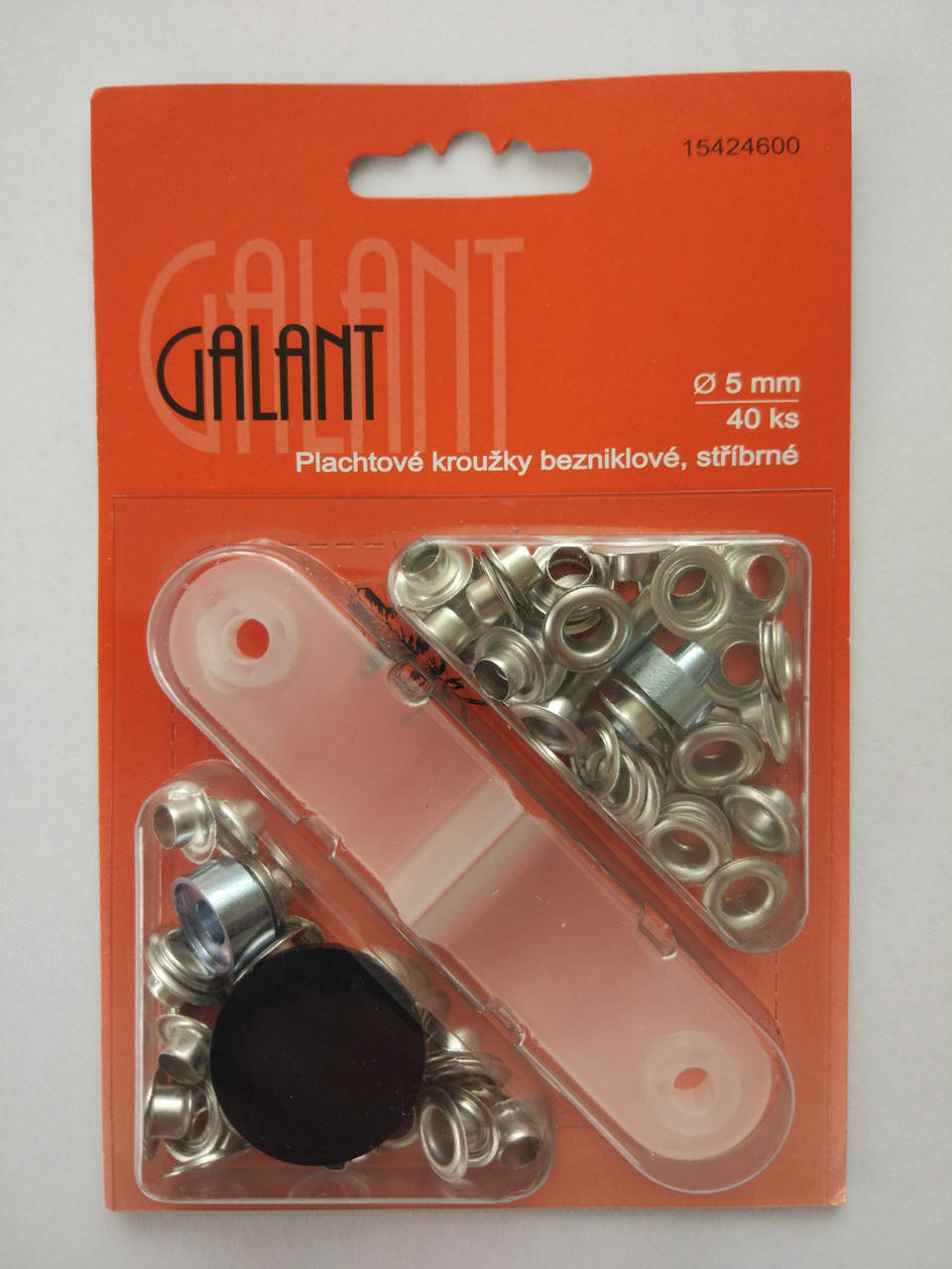 

Набор колец-люверсов GALANT, 5мм , серебро, (40 шт на блистере)