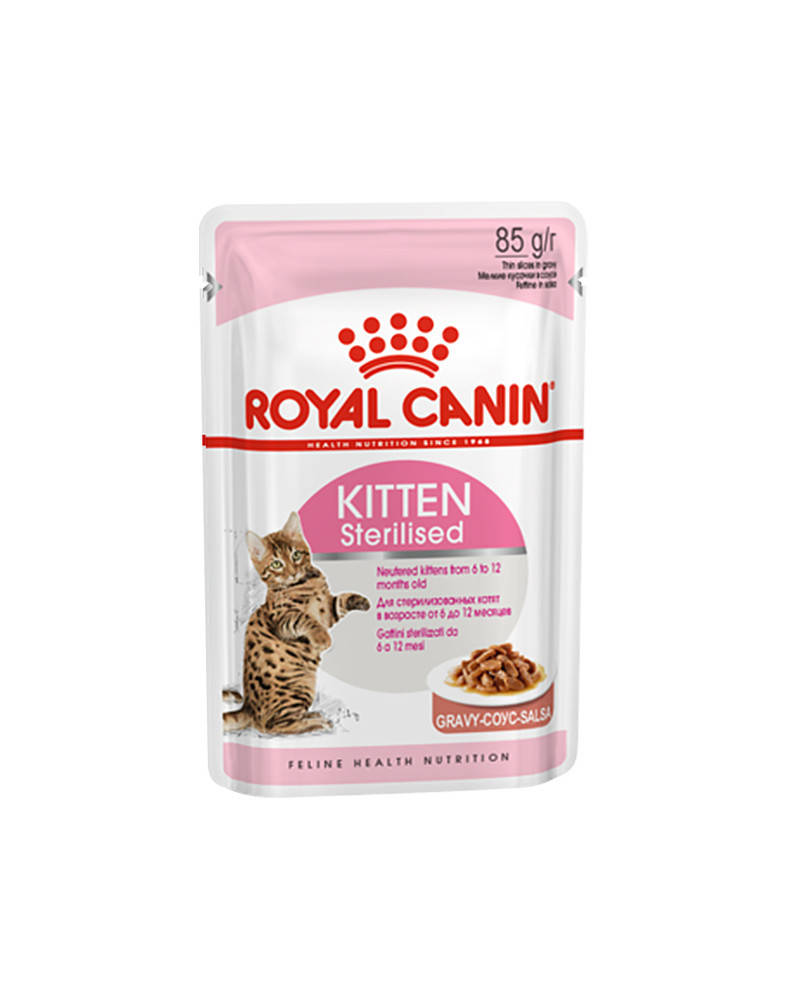 

Royal Canin Kitten Sterilised in Gravy (в соусе) 85г (12шт)