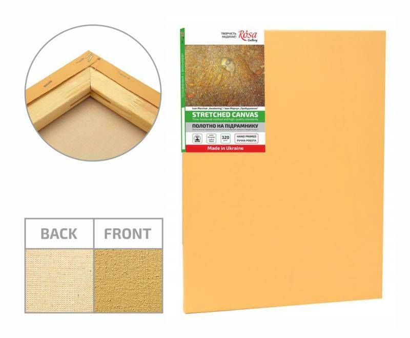 

Холст на подрамнике Rosa Gallery 50х70 см мелкое зерно хлопок галер. натяжка галер. натяжка телесный