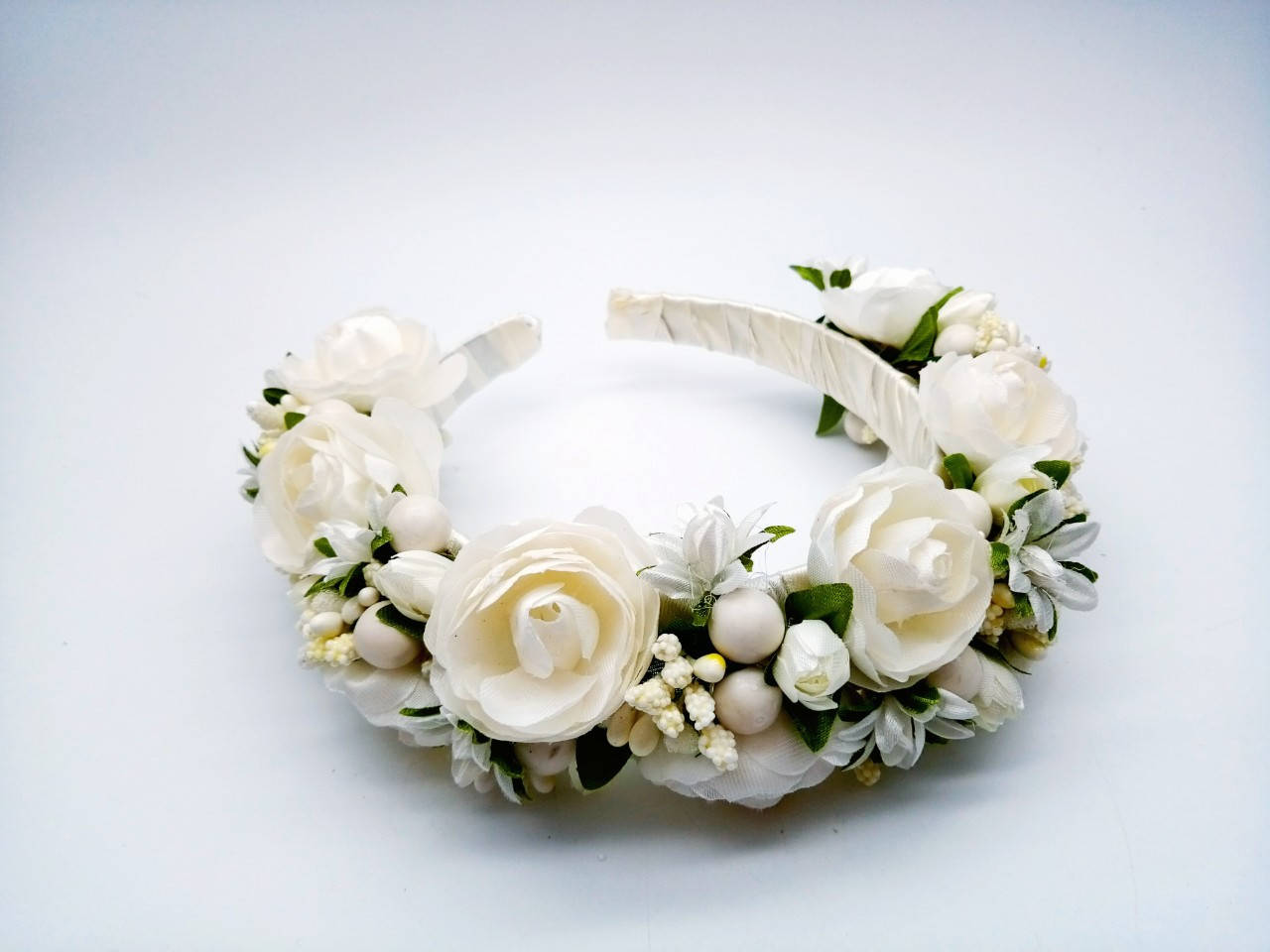 

Обруч-венок Сорока розы белые 100848, Белый