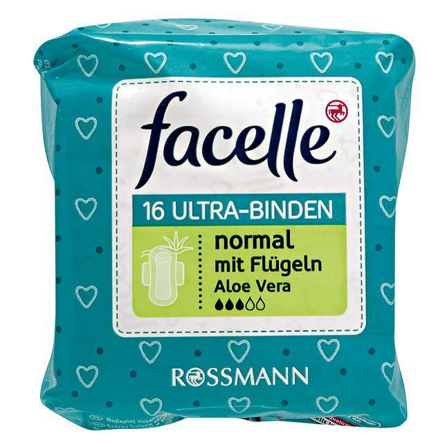 

Facelle Ultra-Binden normal mit Flügeln & Aloe Vera - Женские гигиенические прокладки с алое вера, 16 шт.