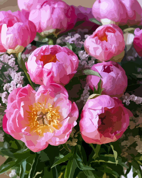 

Набор для росписи картина по номерам на холсте "Розовый шарм" 40*50см