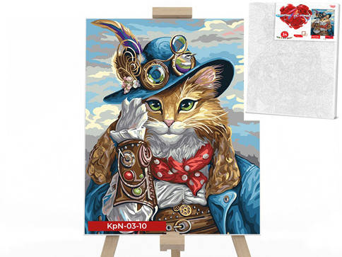 

Набор для росписи картина по номерам на холсте "PAINTING BY NUMBERS" 30*40см эконом №10 "Кот в сапогах"