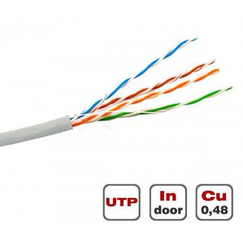 

Кабель витая пара Dialan UTP Cat.5E 4PR CU (100 МГц) PVC Indoor 100 м