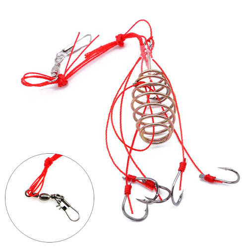 

Кормушка пружинная с крючками №12, 4шт, донная снасть спутник