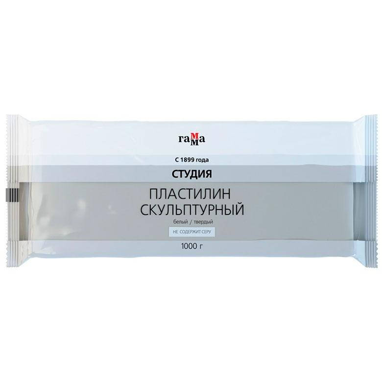 

Пластилин скульптурный ГАММА Студия 1кг. белый твердый 2.80.Е100.003.1