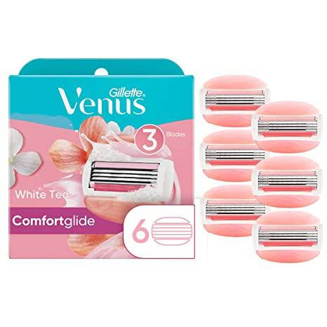 

Сменные кассеты для бритвенных лезвий Gillette Venus ComfortGlide для женщин, 6 шт