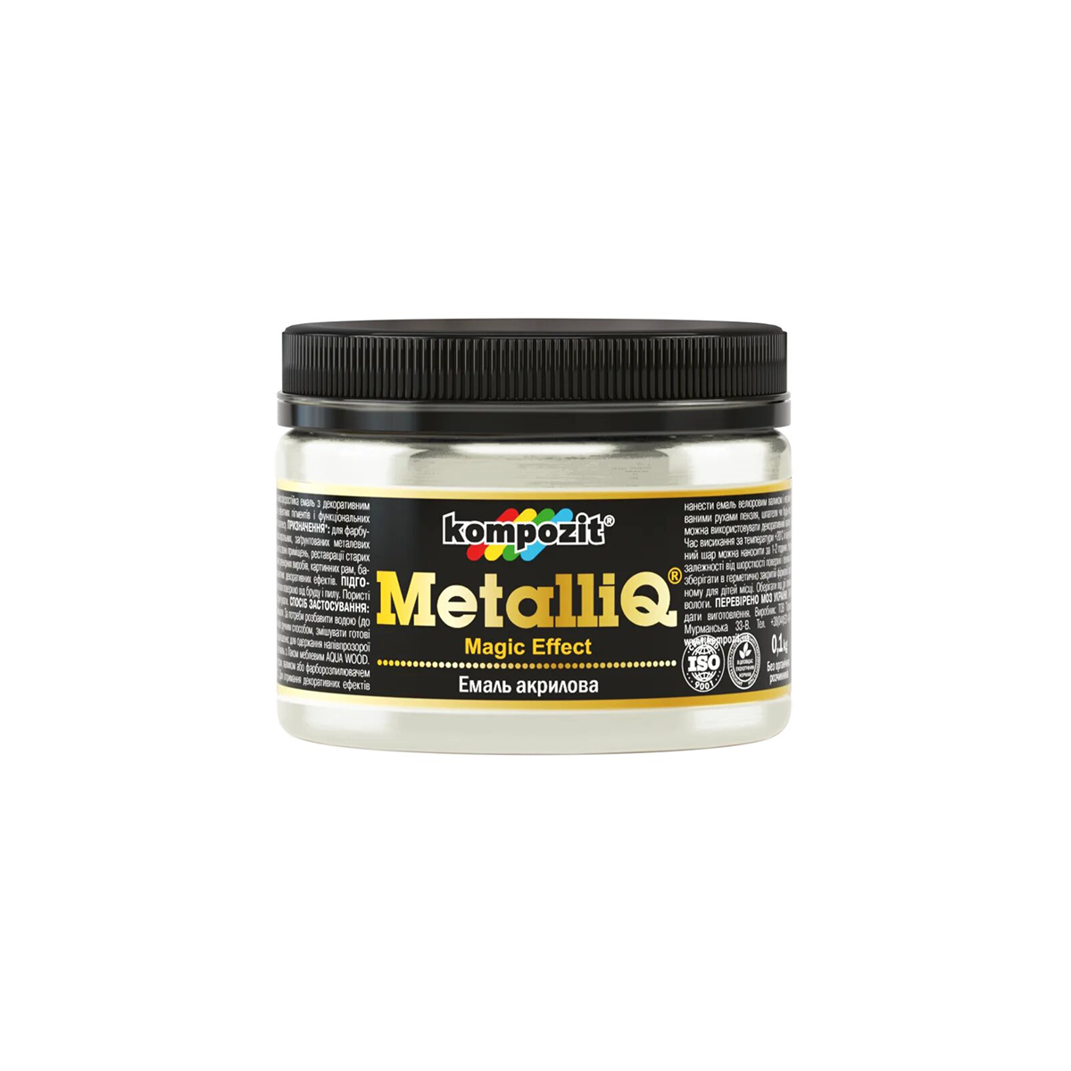 

Декоративная акриловая эмаль Kompozit Metalliq жемчуг 0.1кг