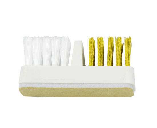 

Щетка для чистки фрез двойная (латунь, пластик), на липкой основе