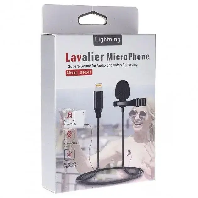 

Микрофон мини с кабелем Lighting JH-041