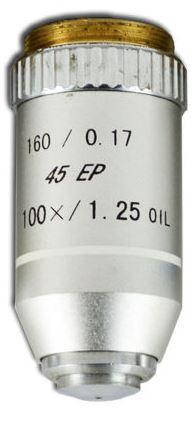 

Объектив для микроскопа 100х/1.25 oil 160 / 0.17 45 ЕР (ахроматический, иммерсионный)