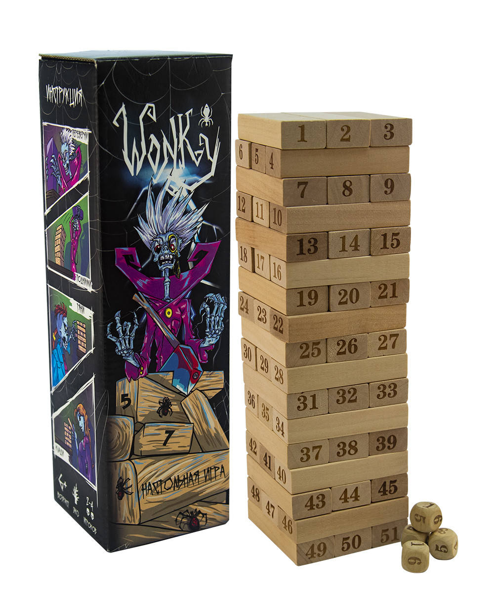 

Игра развлекательная "Wonky Джанга", рус., в кор. 28*8,2*8,2см, ТМ Стратег, Украина (6шт)
