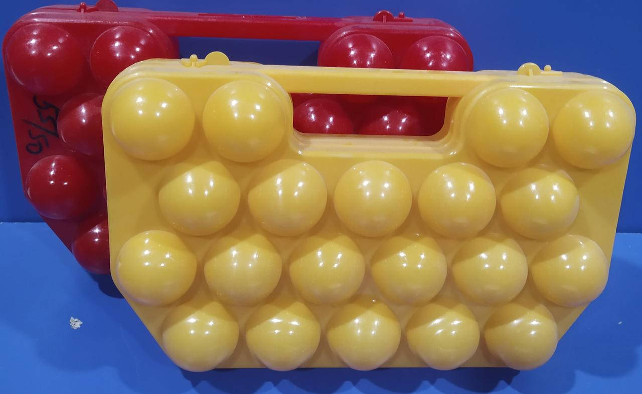 

Контейнер - лоток на 20 куриных яичек. (красный/жёлтый)