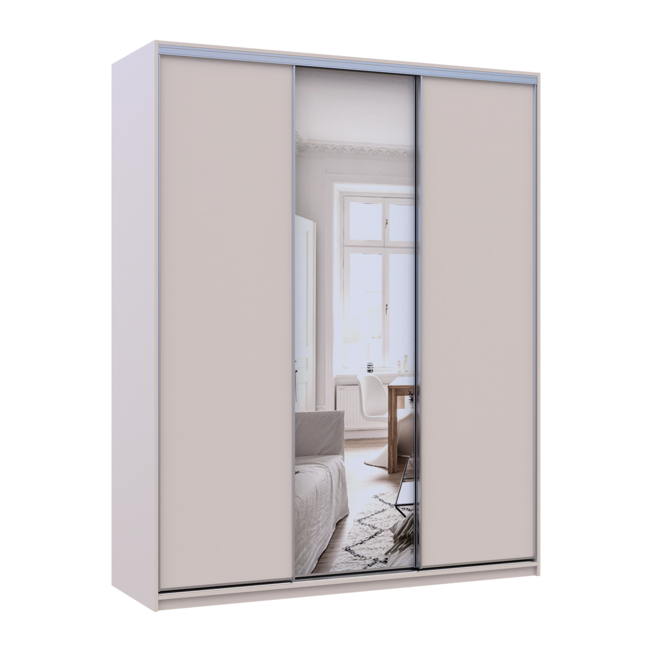 Шафа купе Doros Сіті Лайт Кашемір 2 ДСП / 1 дзеркало 180х60х225 (80736371) 2