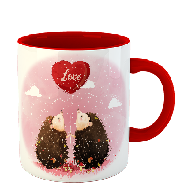 

Чашка Влюблённые ёжики