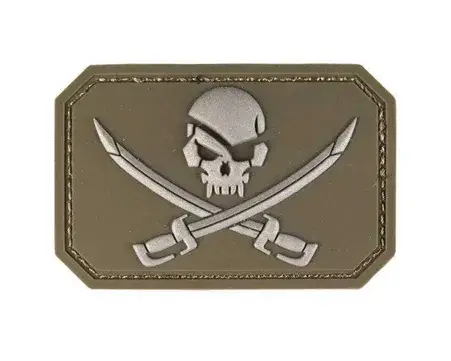 

Оливковая нашивка Mil-Tec® 3D Pirate Skull