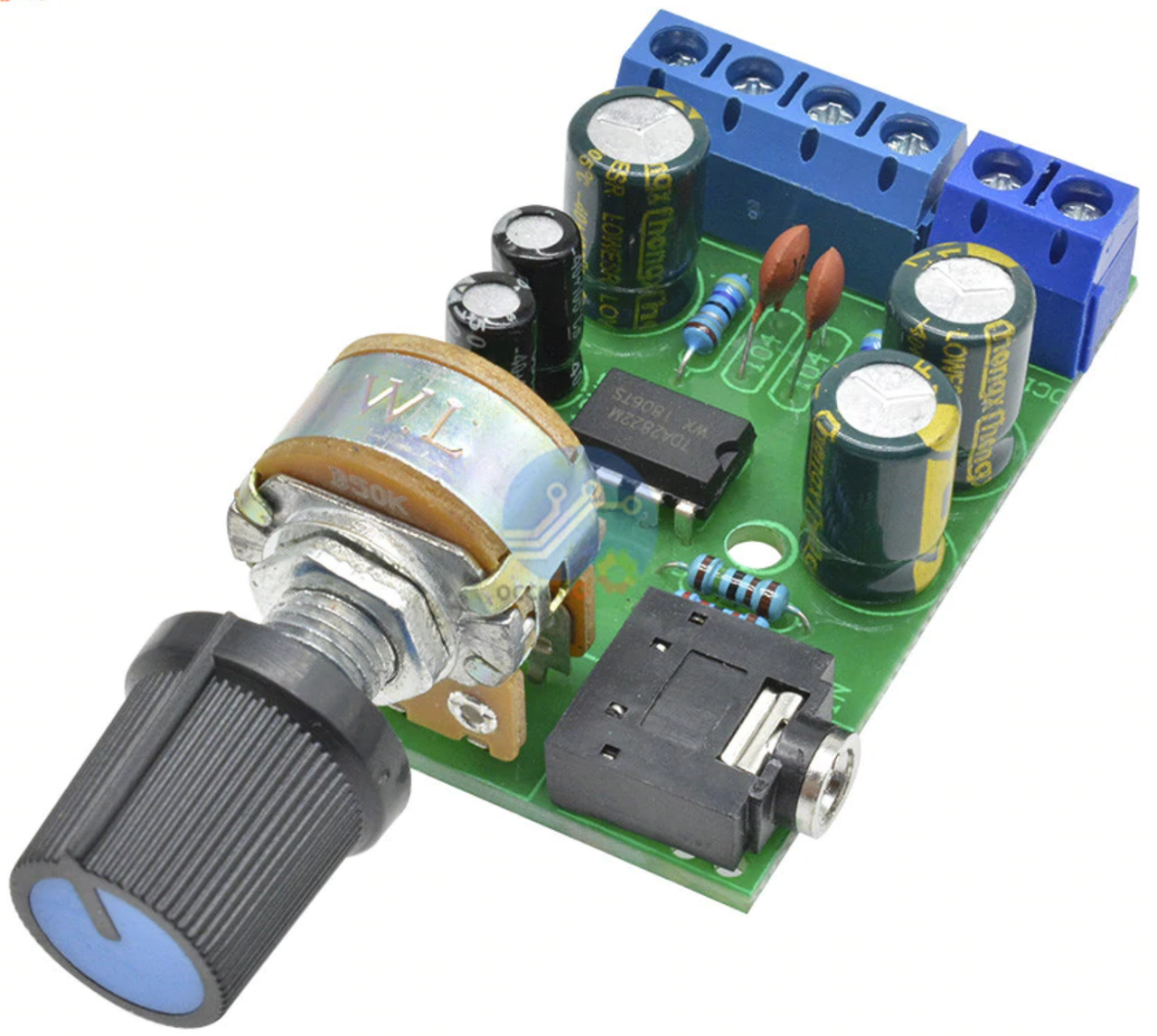 

Усилитель TDA2822M 1.8-12В, 2х5Вт с регулятором