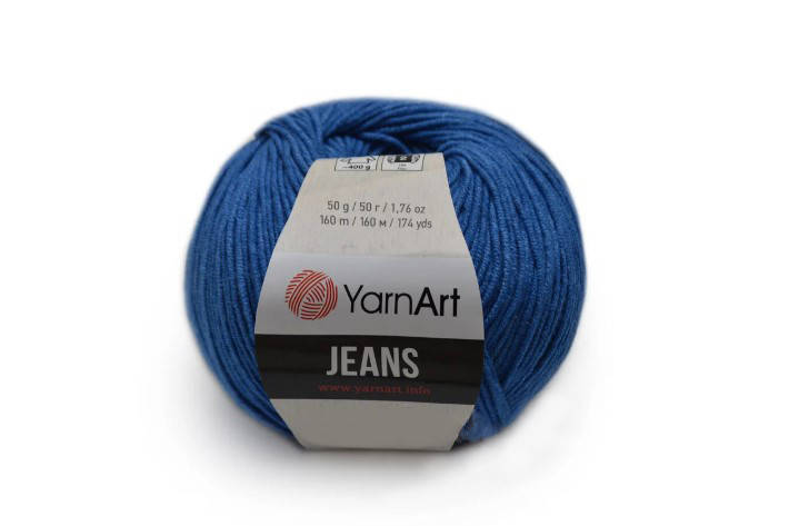 

YarnArt Jeans, Светлый джинс №16, Синий