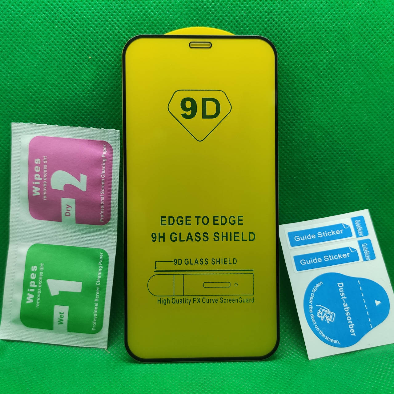 

Защитное стекло для iPhone 12 mini Full Glue 9D 9H на весь экран телефона клей по всей поверхности Черный